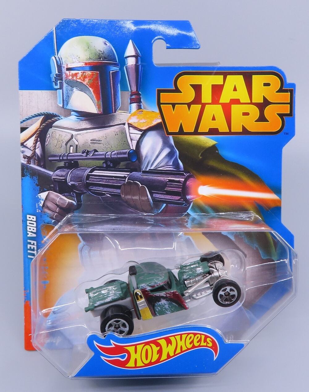 Hot Wheels STAR WARS Boba Fett Character Car 2014 Mattel Diecast Collectible